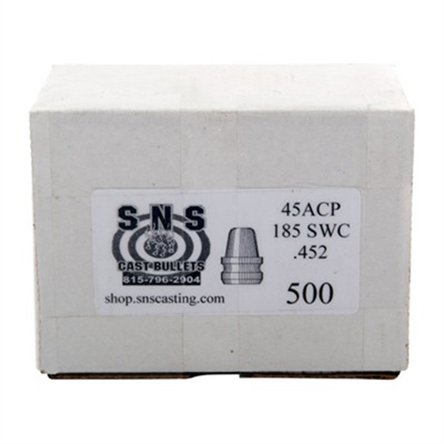 Picture of Sns Cast Bullet 45Acp .452 185Gr Swc