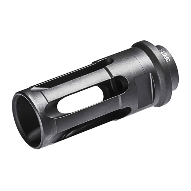 Picture of Surefire Sfct5561228 Closed-Tine Flash Hider Black Dlc Stainless Steel With 1/2"-28 Tpi Threads & 2.30" Oal For 5.56X45mm Nato Ar-15 SFCT-556-1/2-28 084871325103