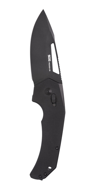 Picture of  S.O.G Sog12250157 Prohen XR 3.35" Folding Drop Point Plain Black Tini Cryo D2 Steel Blade, Black Textured G10 Handle 888151046128