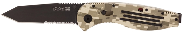 Picture of S.O.G Ae07cp Aegis Folder 3.5" Aus-8 Tanto Fiberglass Reinforced Nylon Black Bla