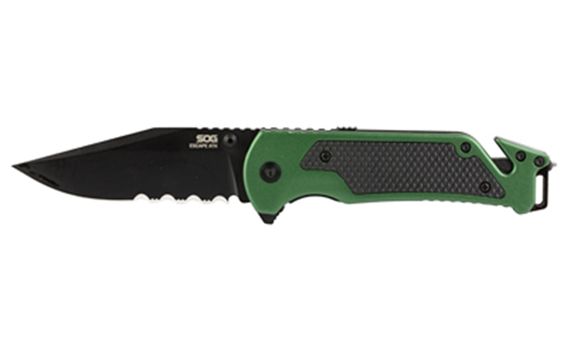Picture of Sog Escape Atk 2.0 3.4" Blk/Grn SOG-11-52-01-43