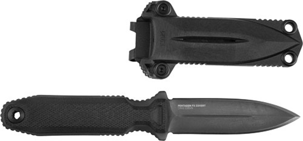 Picture of Sog Knife Pentagon FX Covert 3.41" Dbl Edge Blade Blackout 17610357