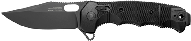 Picture of Sog Knife Seal XR Black Crkte 3.9" Pln Edge Fldr Black Usa 12210257 729857011457