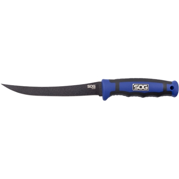 Picture of Sog Knives 6" Fillet Knife Black Non Stick Coating Flexible Fixed<