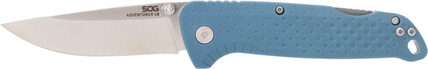 Picture of S.O.G Sog13110343 Adventure LB 3.50" Folding Drop Point Plain Satin 5Cr13mov SS Blade, Nordic Blue Textured Grn Handle SOG13110357