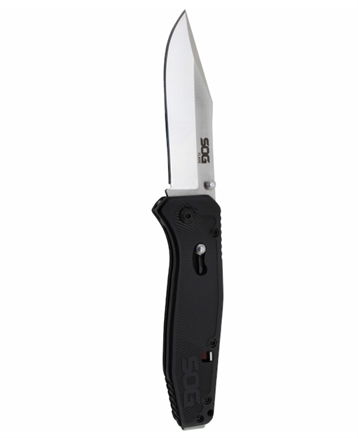 Picture of Sog Knives Flare Knife, 3.5" Folding  Blade, Satin Finish, Glass Reinforced Nylon Handle With Steel Liners, Assisted Opening FLA1001CP 729857007887