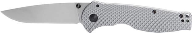 Picture of  S.O.G Sog14180157 Flash FL 3.40" Folding Drop Point Plain Satin 4116 Stainless Steel Blade/Silver Stainless Steel Handle Includes Pocket Clip 729857009089