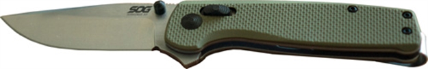 Picture of  S.O.G Sogtm1022cp Terminus XR 2.95" Folding Plain Clip Point Stone Washed D2 Steel Blade/Olive Drab Textured G10 Handle 729857009713