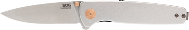 Picture of Sog Knives Knife Twitch Iii 3.1" Sprg Asst Polished Satin/Rose Gold! SOG11150243
