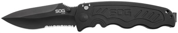 Picture of Sog Knives Knife Zoom Partially Sratd Black Finish 3.6" Blade