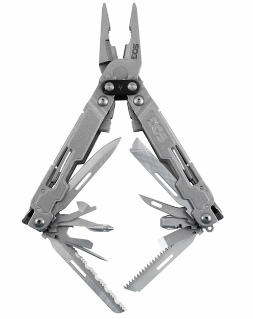 Picture of  S.O.G Sogpa2001cp Poweraccess Deluxe Stone Washed Stainless Steel 21 Tools W/Sheath 729857008037