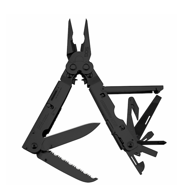 Picture of Sog Knives Powerassist Multi-Tool, 16 Component, Black Oxide, Nylon Sheath, Unibox, Clam B66NCP 729857994002