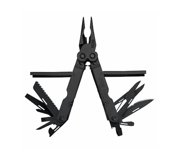 Picture of S.O.G Sog-B61n-Cp Powerlock  Black Oxide 420 Stainless Steel 7" Long Features 18 Tools W/Sheath B61NCP