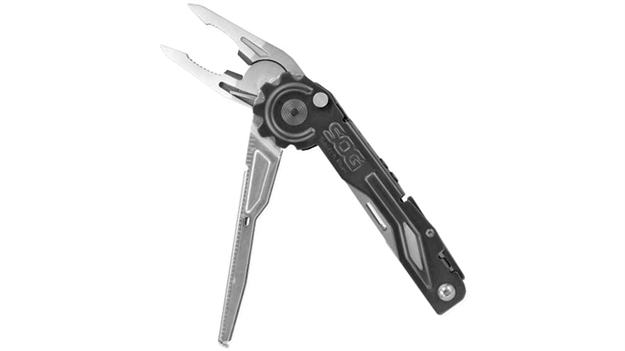 Picture of Sog Knives Switchplier 2.0 Push Button Multi-Tool, 12 Tools, Silver/Black, Clam