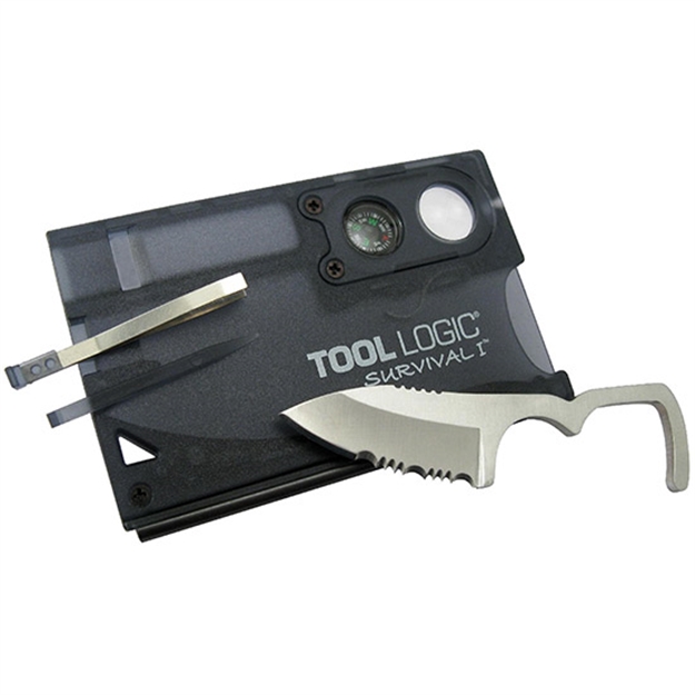 Picture of Sog Knives Tool Logic Survival Card Lens/Compass/Firestarter Blk<