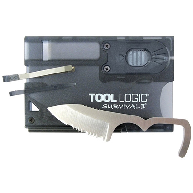 Picture of Sog Knives Tool Logic Survival Card Light/Firestarter Black<