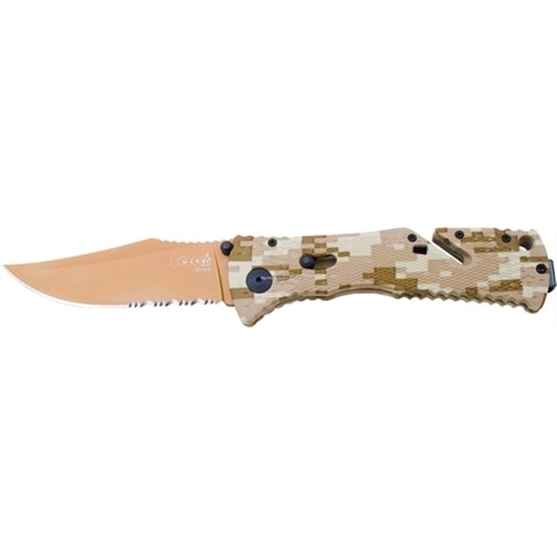 Picture of Sog Knives Trident Assisted Opening Folder Desert Camo Copper Tini 3.75" Blade, Clam