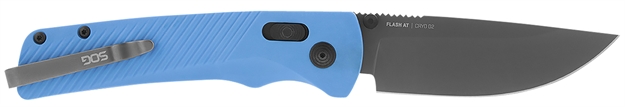 Picture of S.O.G Sog11180341 Flash AT 3.45" Folding Plain Tini Cryo D2 Steel Blade/Civic Cyan Grn Handle Includes Pocket Clip SOG-11-18-03-41