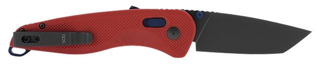 Picture of S.O.G Sog11410841 Aegis AT 3.13" Folding Tanto Plain Black Tini Cryo D2 Steel Blade/Rescue Red W/Indigo Accents Grn Handle SOG-11-41-08-41 729857013383