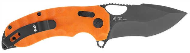 Picture of S.O.G Sog12270357 Kiku XR Lte 3.02" Folding Tanto Plain Cryo Cts Xhp Blade Deep Textured Blaze Orange G10 Handle Includes Belt Clip SOG-12-27-03-57 729857011471