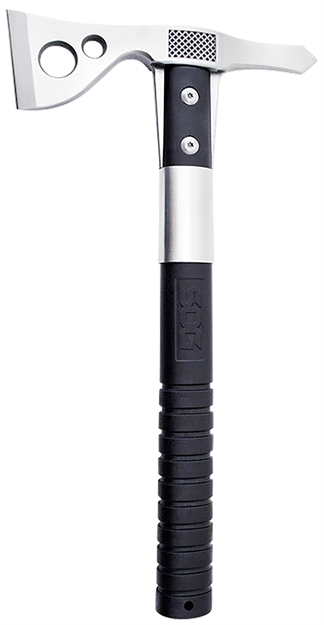 Picture of  S.O.G Sog-F06pn-Cp Fasthawk  2" Blade 420Hc SS Blade Black Side Hammer Checkering W/"Sog" Grn Handle 12.50" Long Tomahawk 729857997096