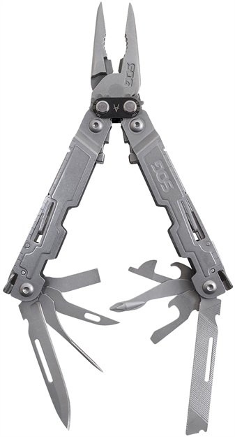 Picture of Sog Knives Poweraccess Multi-Tool, Compound Leverage, 18 Tools, Stone Wash Finish, Clam PA1001-CP 729857006392