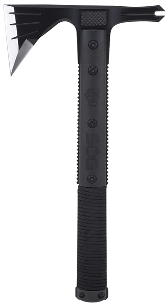 Picture of S.O.G Sogsk1001cp Survival Hawk 3" Blade 2Cr13mov SS Blade Black W/Reflective Paracord Grn Handle 12.10" Long Tomahawk SOG-SK1001-C 729857002530