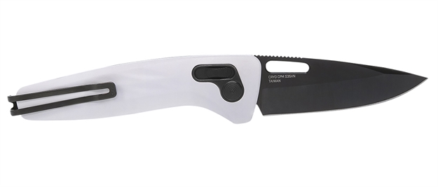 Picture of S.O.G Sog12730557 One-Zero XR 3.10" Folding Plain Black Chrome Cryo Cpm S35vn Steel Blade/ White Sculpted Aluminum Handle SOG-12-73-05-57 729857014380