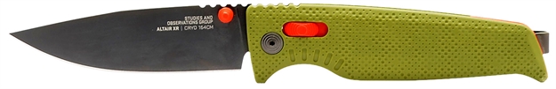 Picture of S.O.G Sog12790357 Altair XR 3.20" Folding Plain Bead Blasted Cryo Cpm 154 SS Blade/ Field Green W/Stone Blue Accents Grn Handle SOG-12-79-03 729857013642