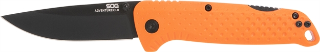 Picture of S.O.G Sog13110243 Adventure LB 3.50" Folding Plain Orange Black Tini 5Cr15mov Blade, Blaze Orange Textured Grn Handle SOG13110257 729857015738