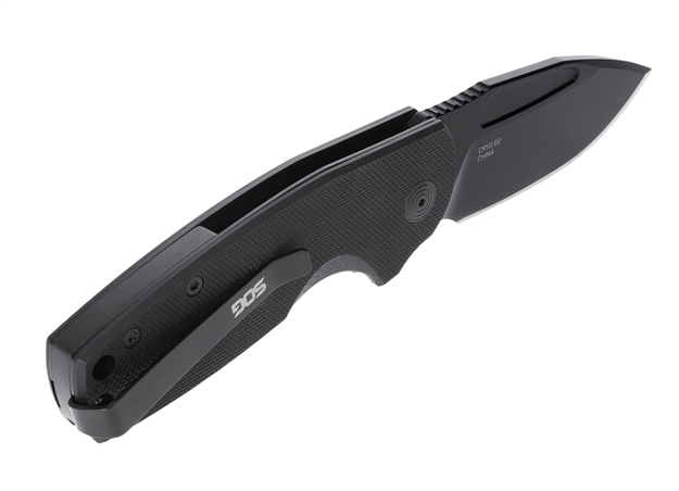 Picture of  S.O.G Sog16030257 Stout SJ  2.60" Folding Clip Point Plain Stonewashed Cryo D2 Steel Blade/ Olive Drab Textured G10 Handle Includes Belt Clip