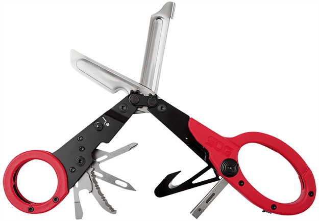 Picture of S.O.G Sog231250243 Parashears  3Cr13mov SS Plain Blade Red Features 11 Tools 23-125-02-43