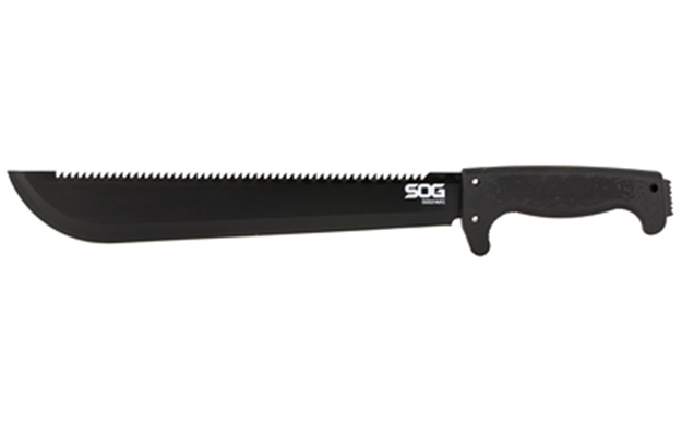 Picture of  S.O.G Sog-Mc01-N Sogfari  13" Black Powder Coated 3Cr13mov SS Blade Black Kraton Handle 19" Long Includes Sheath