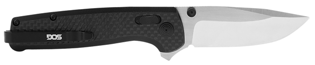 Picture of S.O.G Sogtm1025bx Terminus XR 2.95" Folding Clip Point Plain Satin Cpm S35vn SS Blade Black G10/Carbon Fiber Handle Features Box Packaging Includes Belt Clip TM1025-BX