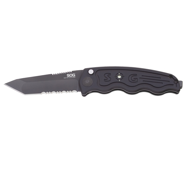 Picture of Sog-Tac Mini Automatic - Partially Serrated Tanto Black Tini