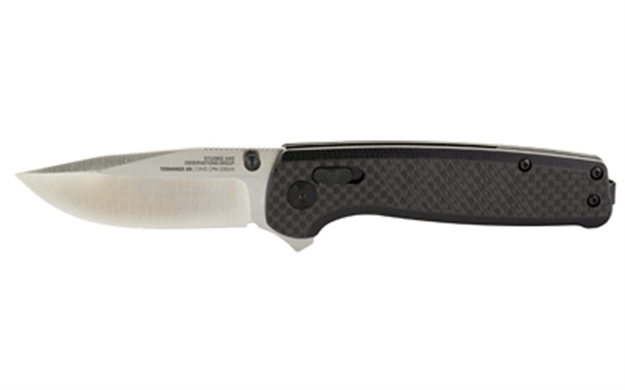 Picture of S.O.G Sogtm1025bx Terminus XR 2.95" Folding Clip Point Plain Satin Cpm S35vn SS Blade Black G10/Carbon Fiber Handle Features Box Packaging Includes Belt Clip TM1025-BX 729857010252
