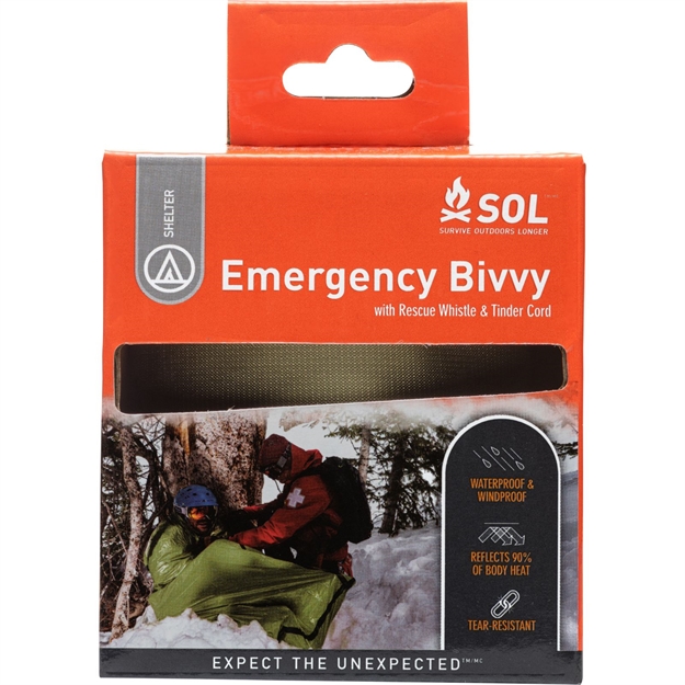 Picture of Sol Emergency Bivvy With Rescue Whistle OD Green 0140-1140