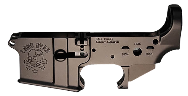 Picture of  Sons OF Liberty Gun Works Lonestar Lone Star Stripped Lower Receiver Black Anodized Aluminum, Fits Mil-Spec Ar-15