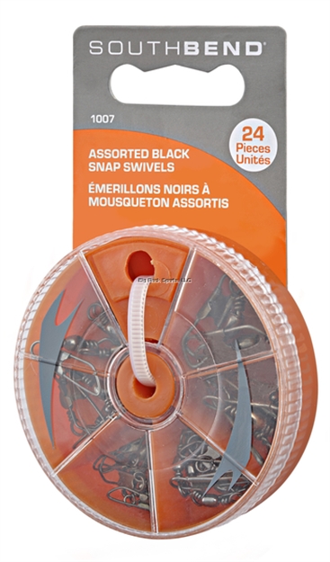 Picture of South Bend Black Snap Swivels Asst.