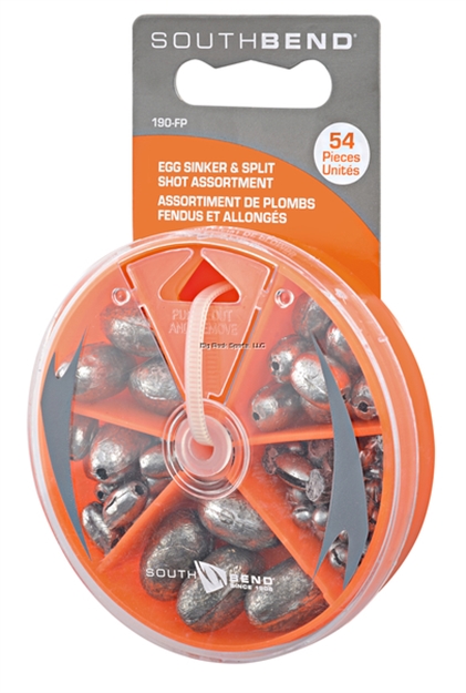 Picture of South Bend Egg Sinker & Split Shot Assortment W/Dial Box