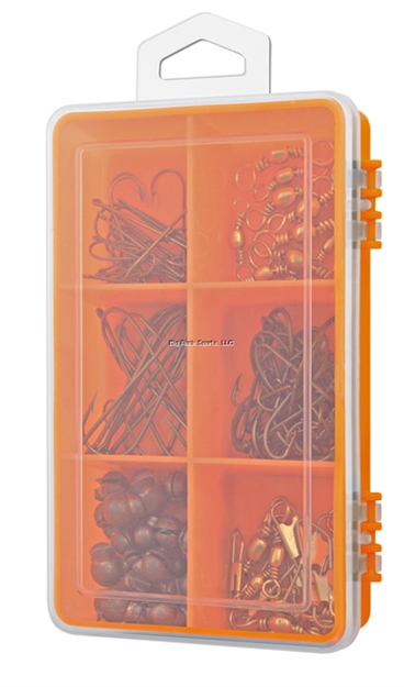 Picture of South Bend Value Pak Assorted 150Pc Hooks, Swivels, Snap Swivles, & Sinkers W/Utility Box