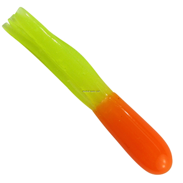 Picture of Southern Pro Lit'l Hustler Tube Lure, 1 1/2", Orange/Chartreuse Glow. 10/Pack