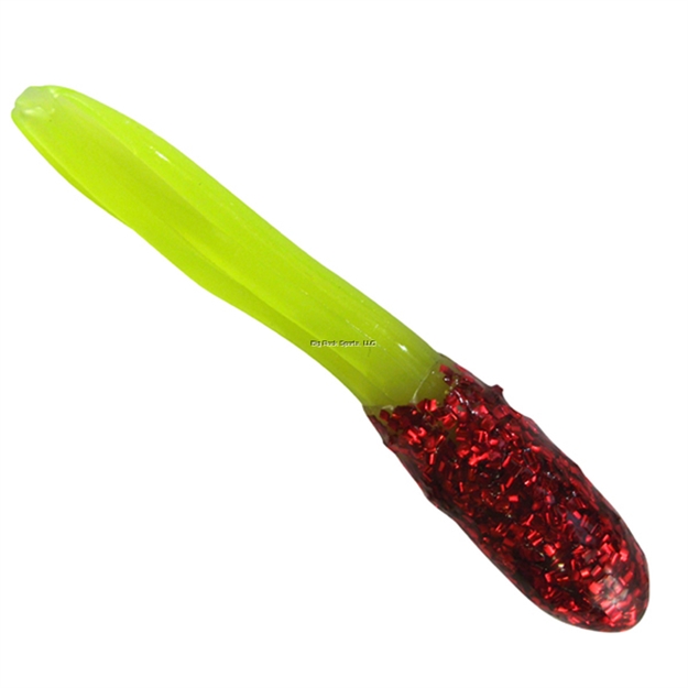Picture of Southern Pro Scale Head Lit'l Hustler Tube, 1 1/2", Red/Chartreuse. 10/Pack
