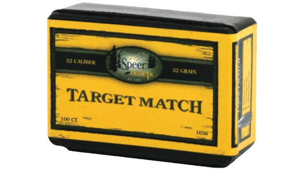 Picture of  Speer 1036 Rifle Plinking Target Match .224 52 GR Hollow Point Boat Tail 076683010360
