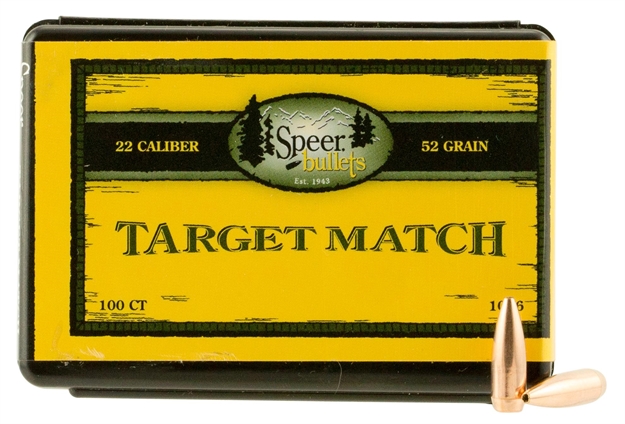 Picture of  Speer 1036 Rifle Plinking Target Match .224 52 GR Hollow Point Boat Tail 076683010360