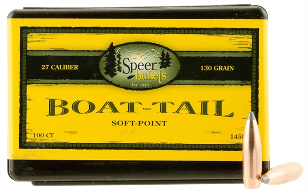 Picture of  Speer 1458 Boat-Tail  270Cal 130Gr Spitzer Boat Tail Soft Point 100 Per Box/5 Case