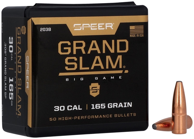 Picture of  Speer 2038 Grand Slam  30Cal 165Gr Soft Point 50 Per Box/5 Case 076683020383