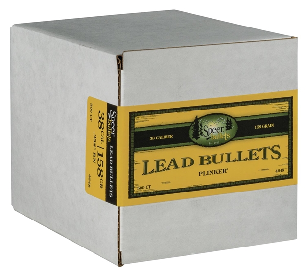 Picture of Speer Plinker Handgun Lead Bullets, 358-158-Gr Lead RN Bulk, 500 CT 4648 076683046482