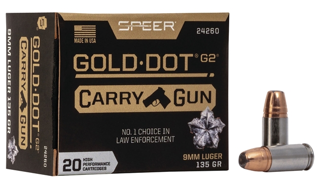 Picture of  Speer 59Gdc1 Gold Dot  9Mmluger 135Gr Hollow Point 50 Per Box/20 Case 604544669138