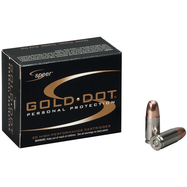 Picture of Speer Gold Dot Pistol Ammo 9Mm, Gdhp, 115 Gr, 1210 Fps, 20 Rnd, Boxed